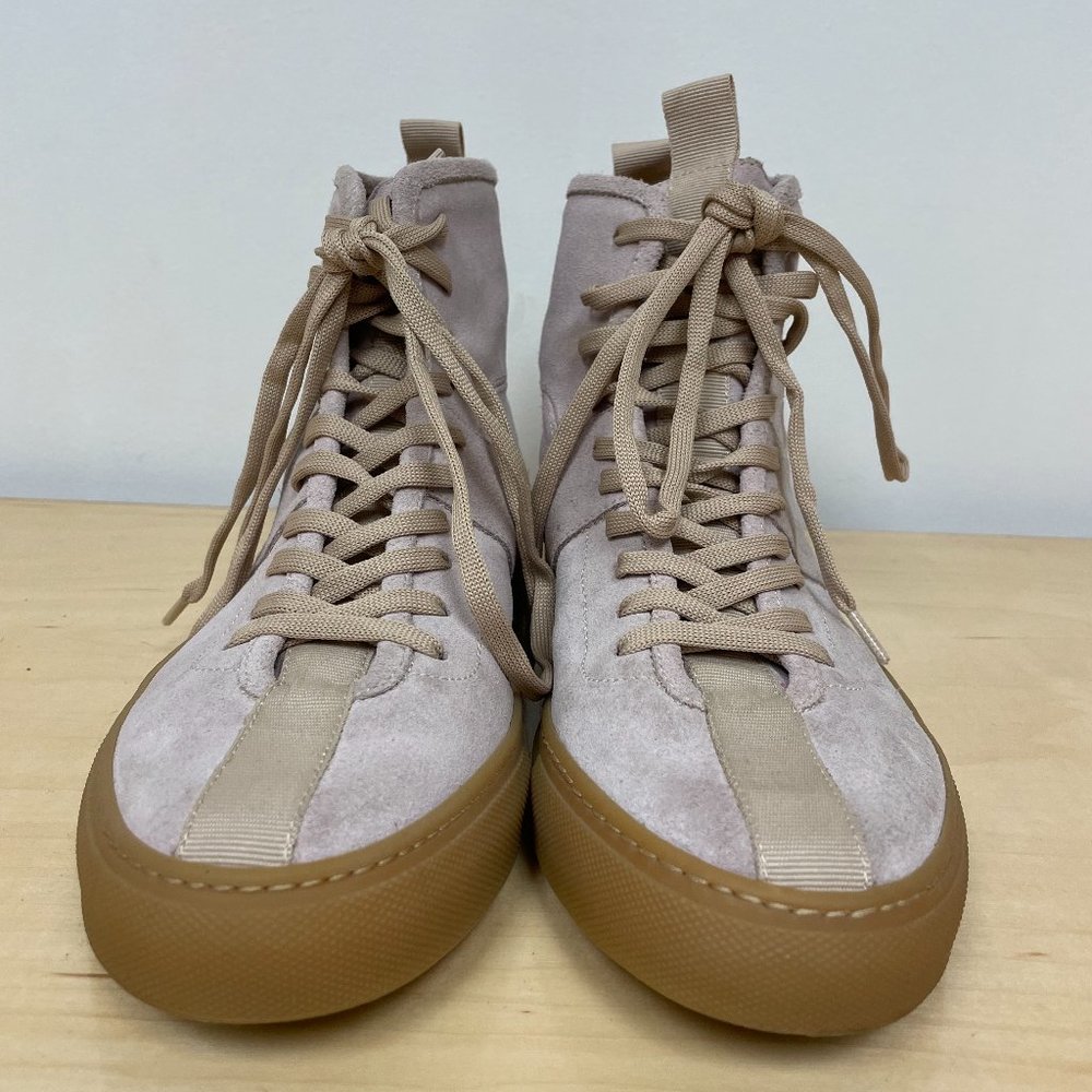 Lace-up High Top Suede Sneakers